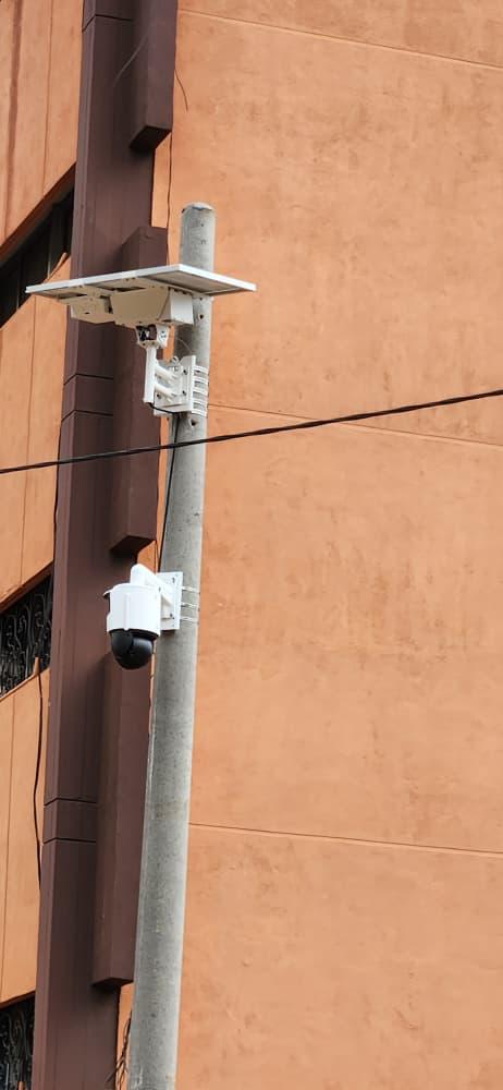 Solar camera installed at the Education building, Cameroon